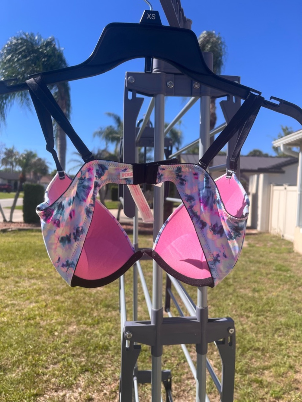 🔥 VS PINK Tie Dye Push-Up Bra - 32D - RARE COLORS - Picture 8 of 9